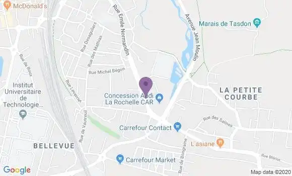 Localisation CIC Agence de La Rochelle Tasdon