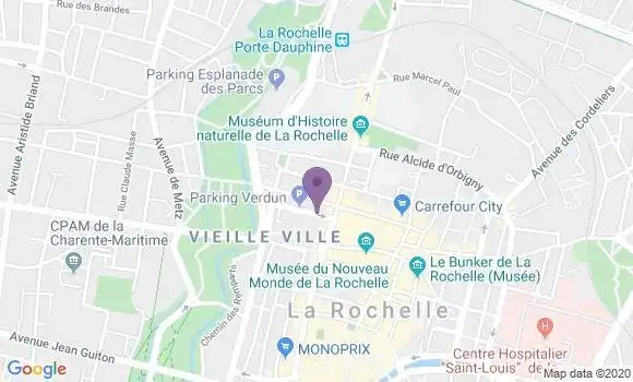 Localisation CIC Agence de La Rochelle Verdun