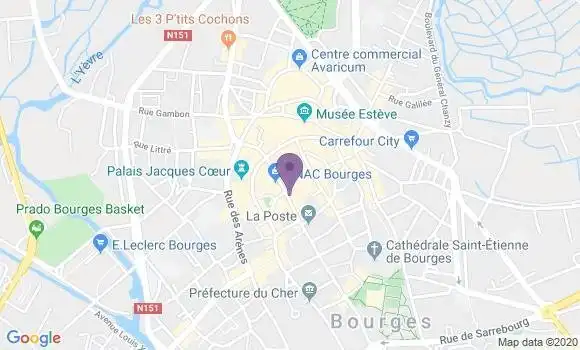Localisation CIC Agence de Bourges