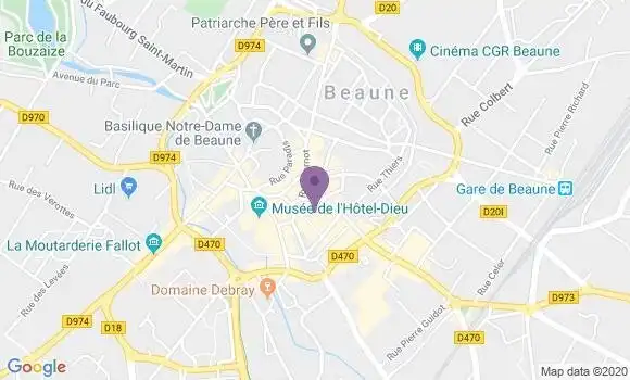 Localisation CIC Agence de Beaune Carnot