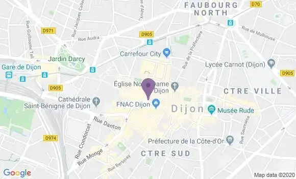Localisation CIC Agence de Dijon Bp Bourgogne