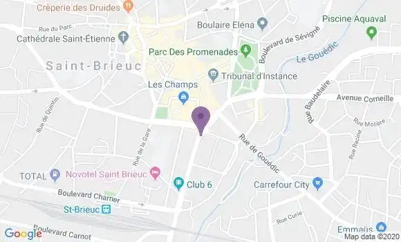 Localisation CIC Agence de Saint Brieuc Rohan