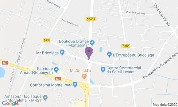 Localisation CIC Agence de Montélimar Sud