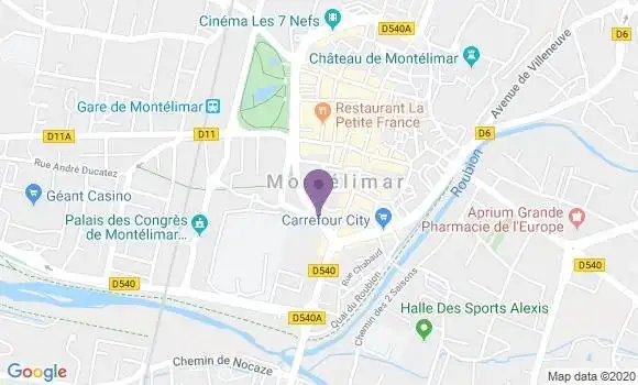 Localisation CIC Agence de Montélimar