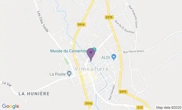 Localisation Société Générale Agence de Vimoutiers