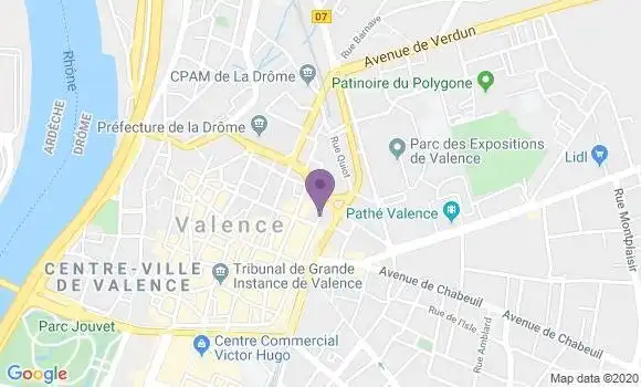 Localisation CIC Agence de Valence Boulevards