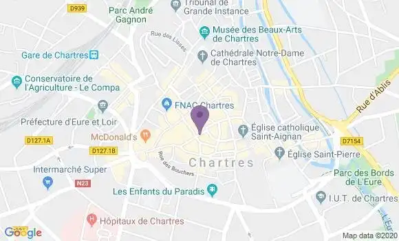 Localisation CIC Agence de Chartres Marceau