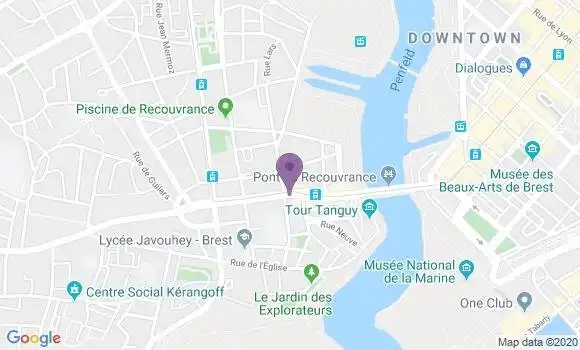 Localisation CIC Agence de Brest Recouvrance