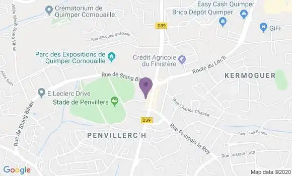 Localisation CIC Agence de Quimper Francois