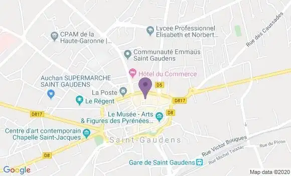 Localisation CIC Agence de Saint Gaudens