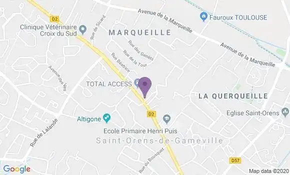 Localisation CIC Agence de Saint Orens de Gameville