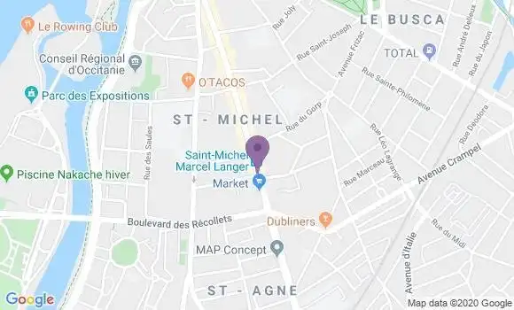 Localisation CIC Agence de Toulouse Saint Michel