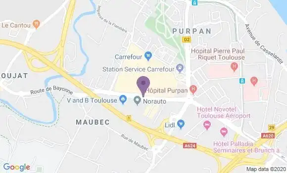 Localisation CIC Agence de Toulouse Purpan