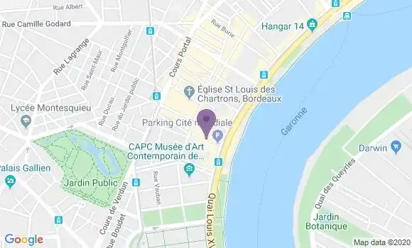 Localisation CIC Agence de Bordeaux Immobilier