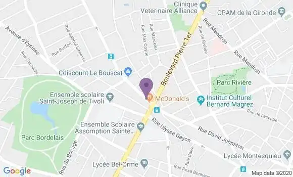 Localisation CIC Agence de Le Bouscat Libération