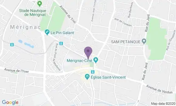 Localisation CIC Agence de Mérignac