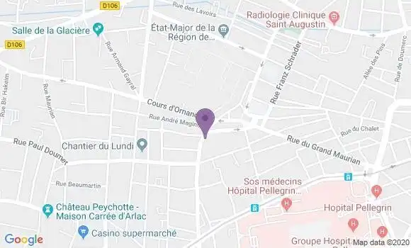 Localisation CIC Agence de Mérignac Saint Augustin