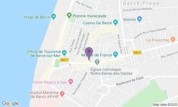 Localisation Société Générale Agence de Berck Plage