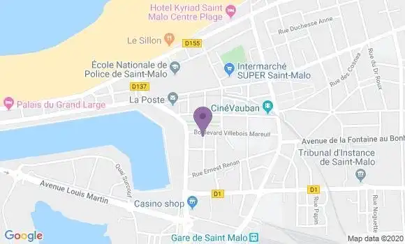 Localisation CIC Agence de Saint Malo