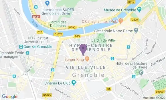 Localisation CIC Agence de Grenoble Edouard Rey