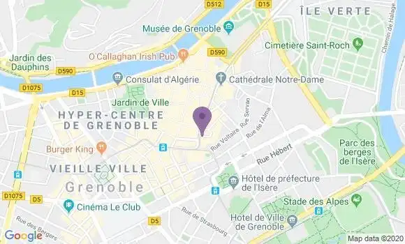 Localisation CIC Agence de Grenoble Sainte Claire