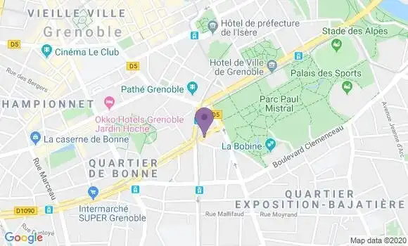 Localisation CIC Agence de Grenoble Joffre