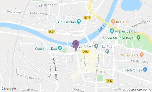 Localisation CIC Agence de Dax