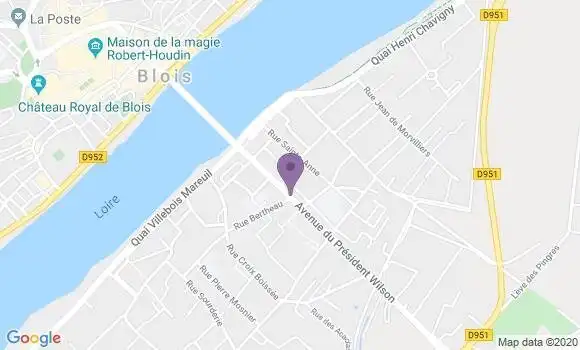 Localisation CIC Agence de Blois Vienne