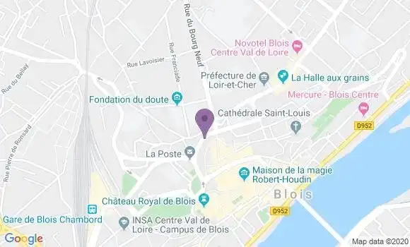 Localisation CIC Agence de Blois Château