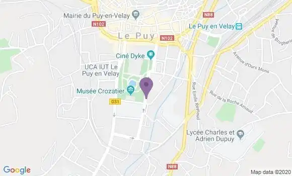 Localisation CIC Agence de Le Puy en Velay