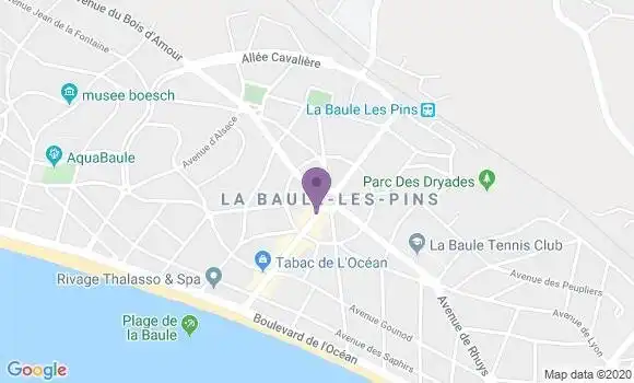 Localisation CIC Agence de La Baule les Pins