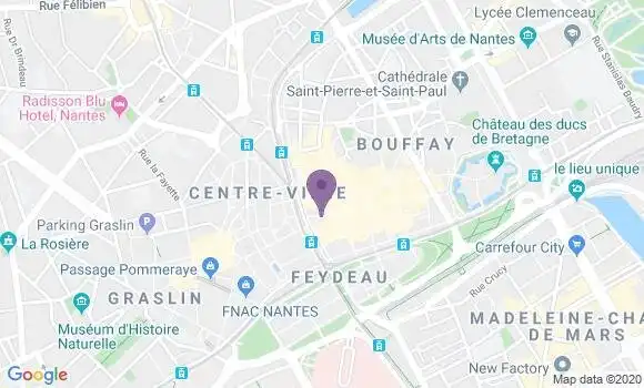 Localisation CIC Agence de Nantes 50 Otages