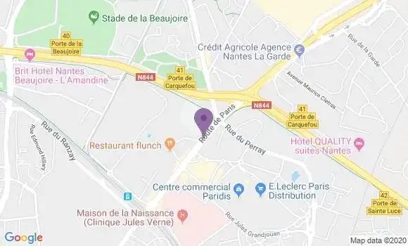 Localisation CIC Agence de Nantes Jules Verne