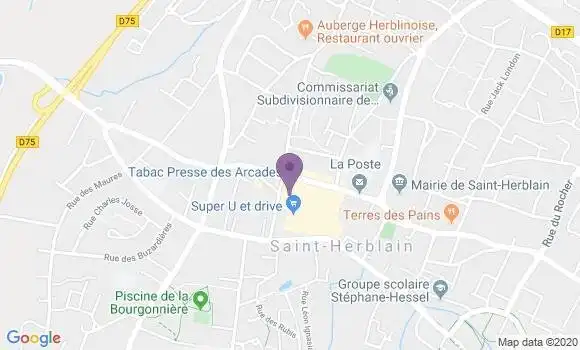 Localisation CIC Agence de Saint Herblain Bourg