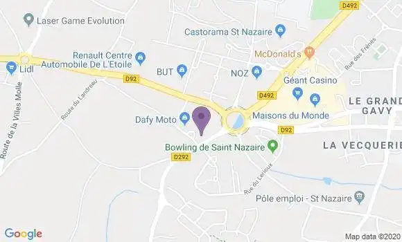 Localisation CIC Agence de Saint Nazaire Océanis