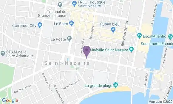 Localisation CIC Agence de Saint Nazaire de Gaulle