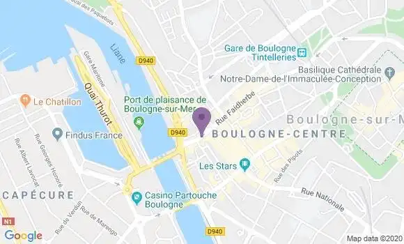 Localisation Société Générale Agence de Boulogne sur Mer