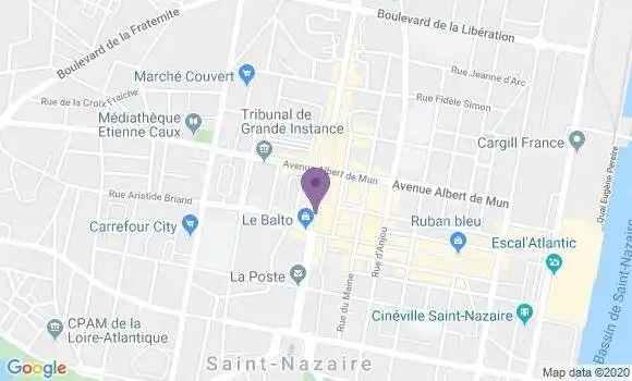 Localisation CIC Agence de Saint Nazaire République