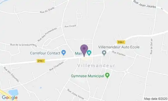 Localisation CIC Agence de Villemandeur