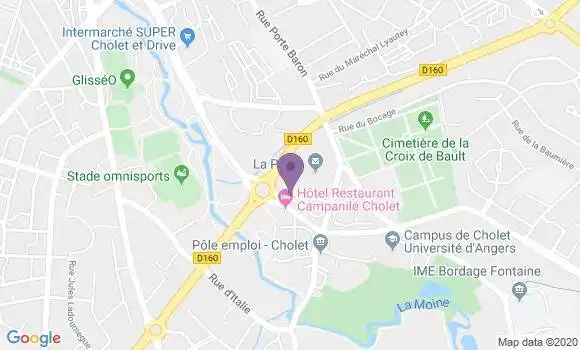 Localisation CIC Agence de Cholet les Carterons