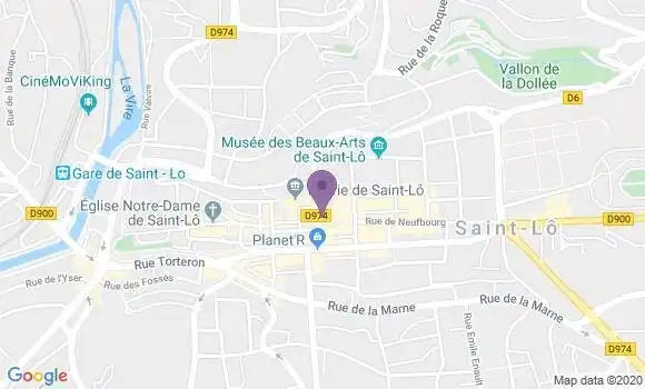 Localisation CIC Agence de Saint Lô