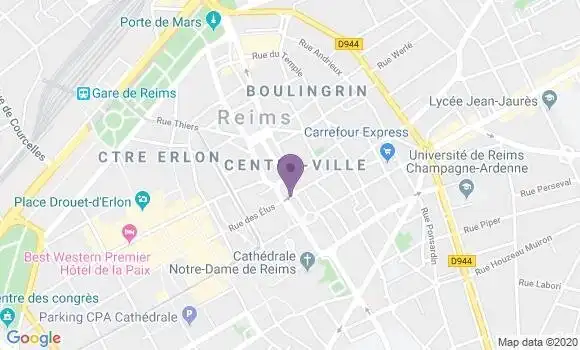 Localisation CIC Agence de Reims Forum