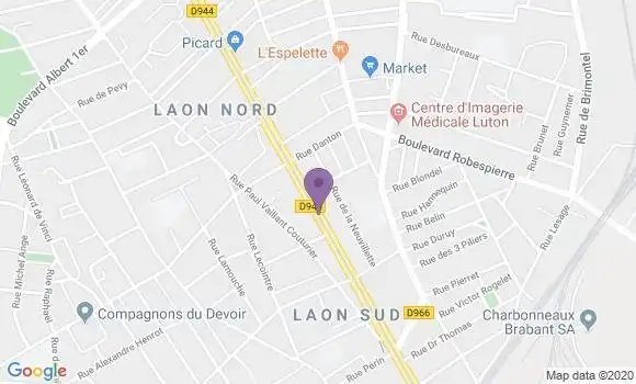 Localisation CIC Agence de Reims Laon