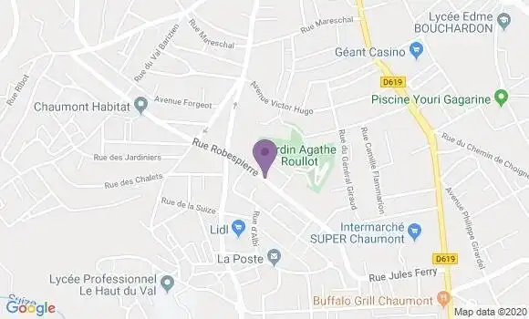 Localisation CIC Agence de Chaumont République