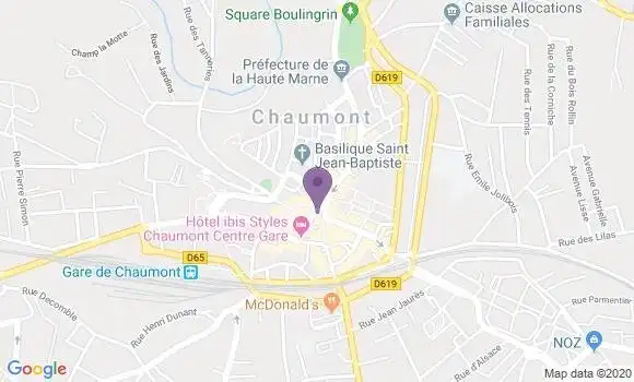 Localisation CIC Agence de Chaumont