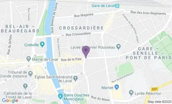 Localisation CIC Agence de Laval Gare