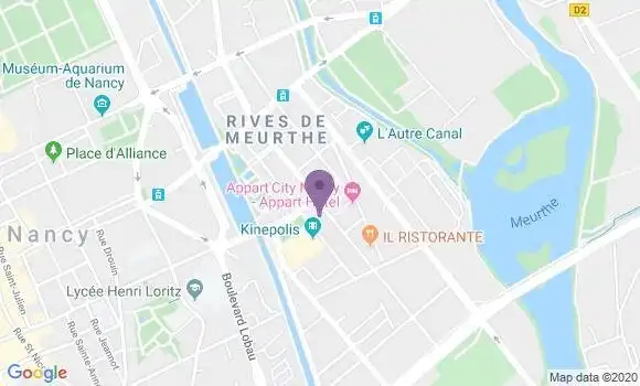 Localisation CIC Agence de Nancy Rives de Meurthe