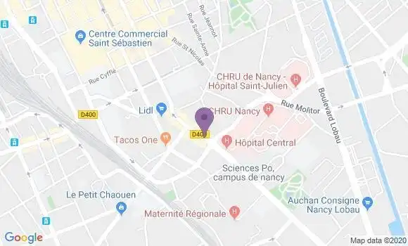 Localisation CIC Agence de Nancy Place des Vosges