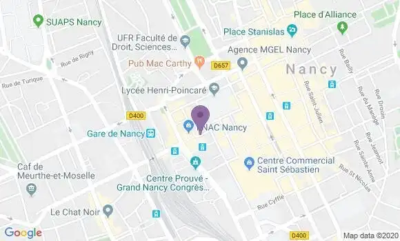 Localisation CIC Agence de Nancy Maginot
