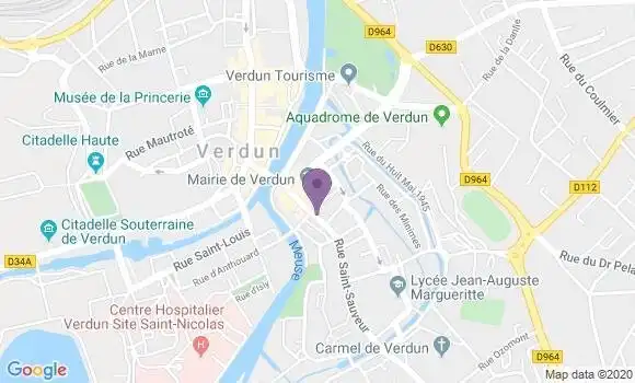 Localisation CIC Agence de Verdun Poincaré
